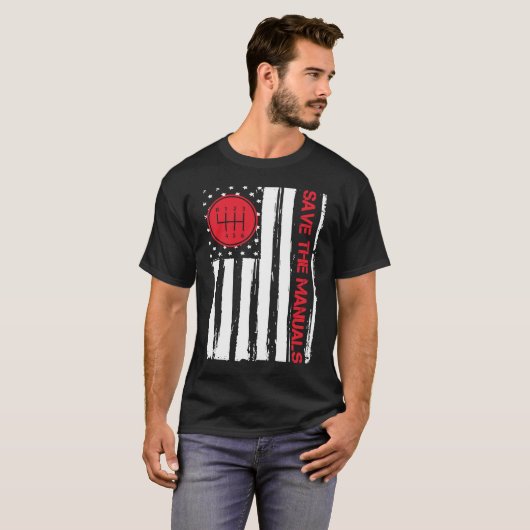 T-shirt Enregistrer Les Manuels 6 Vitesse Transmission man (Devant entier)