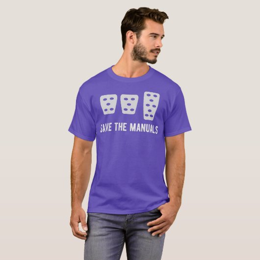 T-shirt Enregistrer Les Manuels Stick Shift Car Lover (Devant entier)