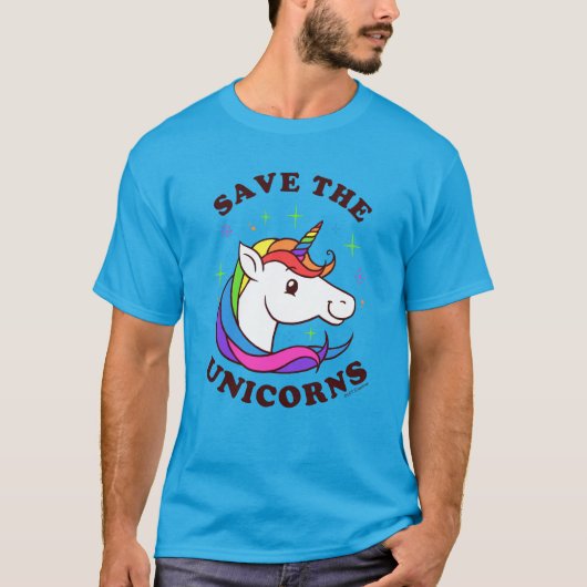 T-shirt Enregistrer Les Unicornes (Devant)