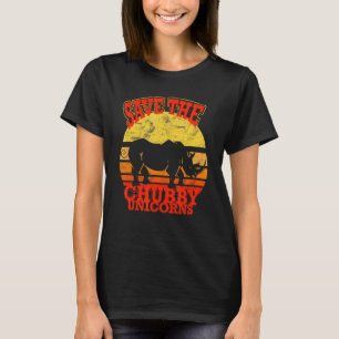 T-shirt Enregistrer Les Unicornes Chubby Retro I Vintage I