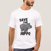 T-shirt Enregistrer l'hippo (Devant)