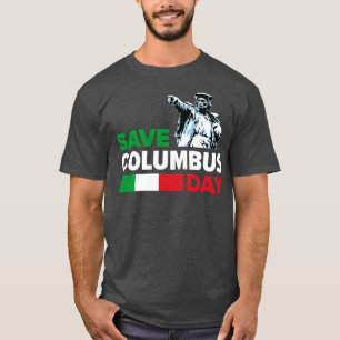 T-shirt Enregistrer l'impression Columbus Day Italian Prid