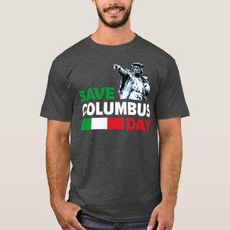 T-shirt Enregistrer l'impression Columbus Day Italian Prid