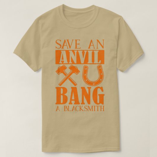 T-shirt Enregistrer Un Bang Anvil Un Forgeron Anvil Blacks (Design devant)
