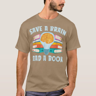 T-shirt Enregistrer Un Cerveau Lire Un Livre Pour Les Amat