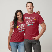 T-shirt Enregistrer Un Fuse Blow Un Électricien (Unisexe)