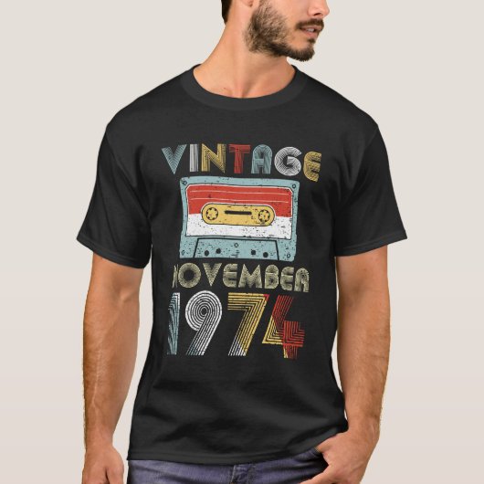 T-shirt Enregistreur à cassettes vintage d'anniversaire en (Devant)