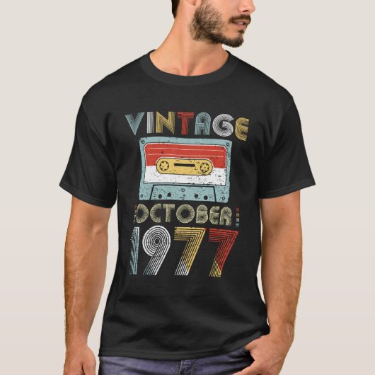 T-shirt Enregistreur à cassettes vintage d'anniversaire en (Devant)