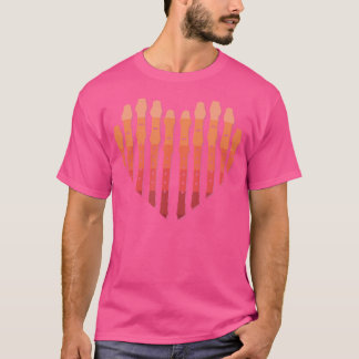 T-shirt Enregistreur de flute Coeur de flute