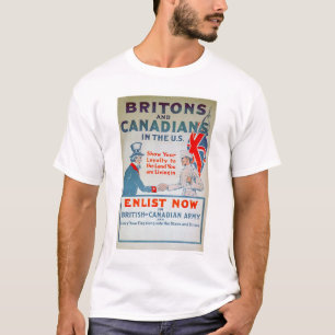 T-shirt Enrôlez maintenant Britanniques et Canadiens