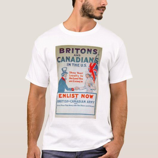 T-shirt Enrôlez maintenant Britanniques et Canadiens (Devant)