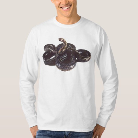 T-shirt Enroulé et prêt à frapper le serpent (Devant)