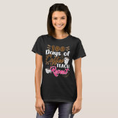 T-shirt Enseignant 100 jours de café Teach Repeat (Devant entier)