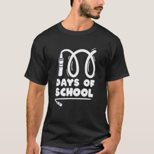T-shirt Enseignant 100 jours d'école 100 jours plus intell