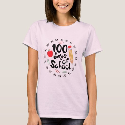 T-shirt Enseignant 100 jours plus brillant (Devant)