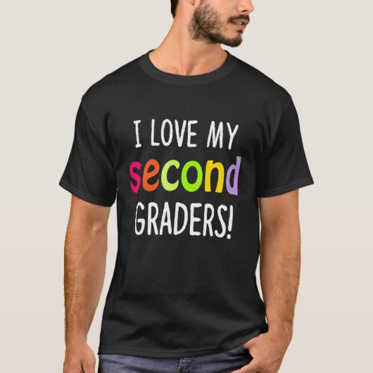 T-shirt Enseignant Aimer Second Graders Pour Enseignant de (Devant)