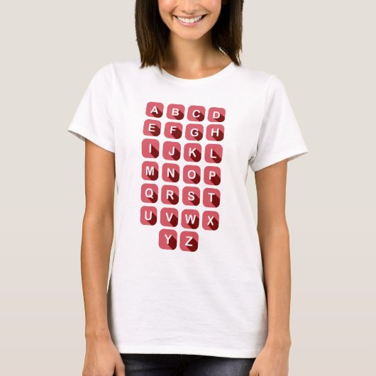 T-shirt Enseignant Alphabet abc (Devant)