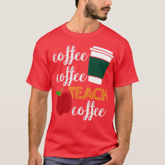 T-shirt Enseignant Amateur De Café Drôle Pour Hommes Et Fe