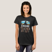 T-shirt Enseignant anglais hors service Leopard lunettes d (Devant entier)