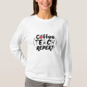 T-shirt Enseignant Art Café Teach Répétition (Devant)