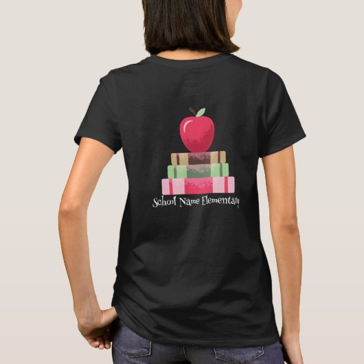 T-shirt enseignant avec nom d'école (Dos)