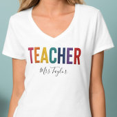 T-Shirt Enseignant avec Nom Retour à l'École