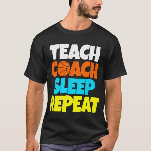 T-shirt Enseignant Coach Basketball drôle (Devant)