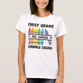 T-shirt Enseignant Crayons de l'équipe de première année p (Devant)