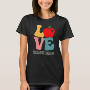 T-shirt Enseignant d'anglais langue étrangère Amour Groovy