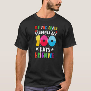 T-shirt Enseignant de 2e année 100 jours plus brillant 100
