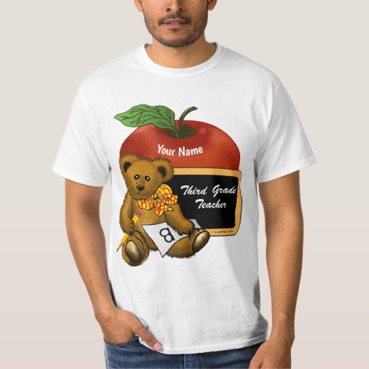 T-shirt enseignant de 3e année (Devant)