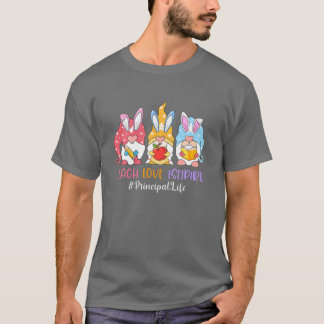 T-shirt Enseignant de 3e année Africain Messy Bun Black Hi