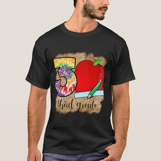 T-shirt Enseignant de 3e année Apple Coeur Lot Tee Teacher (Devant)