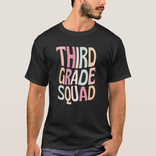 T-shirt Enseignant de 3e année de l'équipe rétro (Devant)