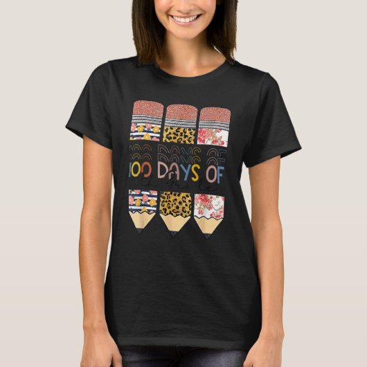 T-shirt Enseignant de 4e année 100e jour de l'école Funny (Devant)