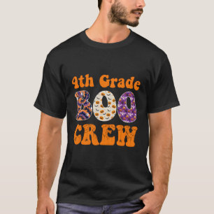 T-shirt Enseignant De 4E Année Boo Crew Halloween Thé De 4