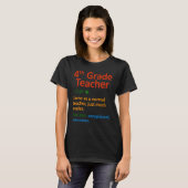 T-shirt Enseignant de 4e année Enseignants de 4e année (Devant entier)