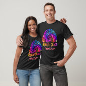 T-shirt Enseignant de 4e année Leopard Rainbow Tie Dye Ret (Unisexe)