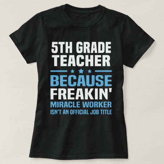 T-shirt Enseignant de 5e année (Design devant)