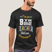 T-shirt Enseignant de 8e année (Devant)