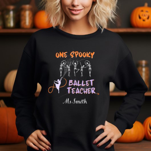 T-shirt Enseignant de ballet éffrayant Halloween drôle noi
