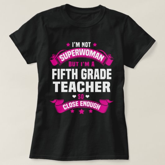 T-shirt Enseignant de cinquième année (Design devant)