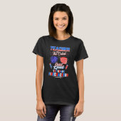 T-shirt Enseignant De Cute Little 1st Grade Firecrackers 4 (Devant entier)