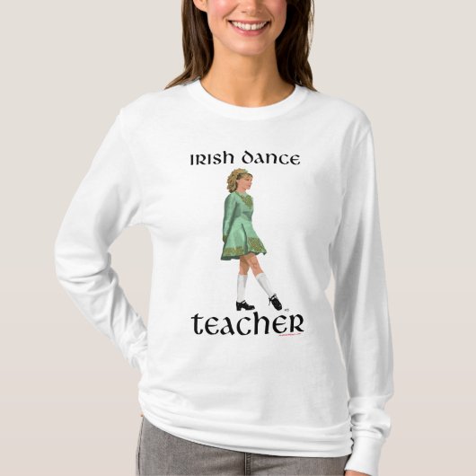 T-shirt Enseignant de danse irlandais Step (Devant)