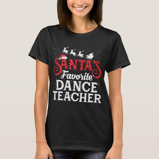 T-shirt Enseignant de danse préféré de Santas (Devant)