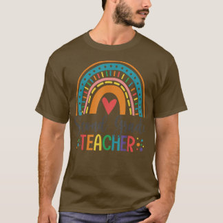 T-shirt Enseignant de deuxième année drôle coloré Arc-en-c