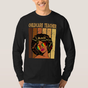 T-shirt Enseignant de garde d'enfants Afro African America