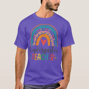 T-shirt Enseignant de jardin d'enfants Funny coloré Arc-en