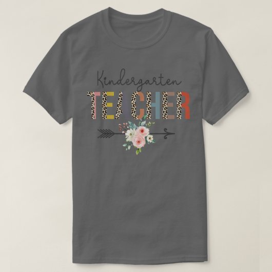 T-shirt Enseignant de jardin d'enfants Leopard Enseignant (Design devant)