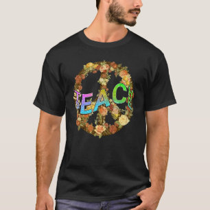 T-shirt Enseignant de la Fleur colorée des années 60 et 70